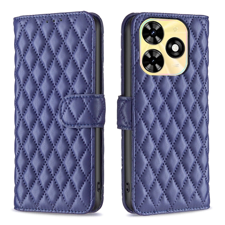 For Tecno Spark Go 2024 / 20C Diamond Lattice Wallet Flip Leather Phone Case(Blue)