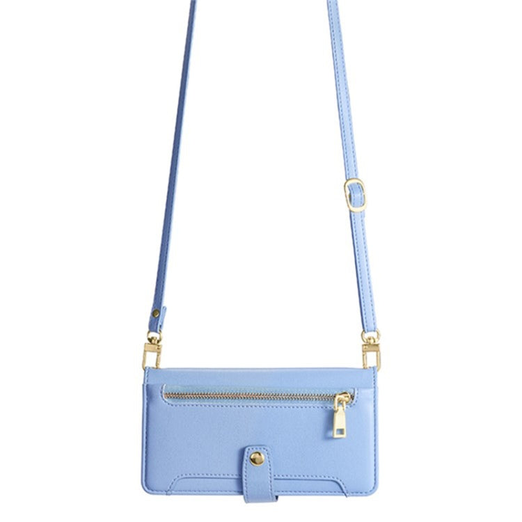 For Sony Xperia 1 VI Lite Sheep Texture Cross-body Zipper Wallet Leather Phone Case(Blue) - Sony Cases by PMC TechLife | Online Shopping South Africa | PMC TechLife | Buy Now Pay Later Mobicred