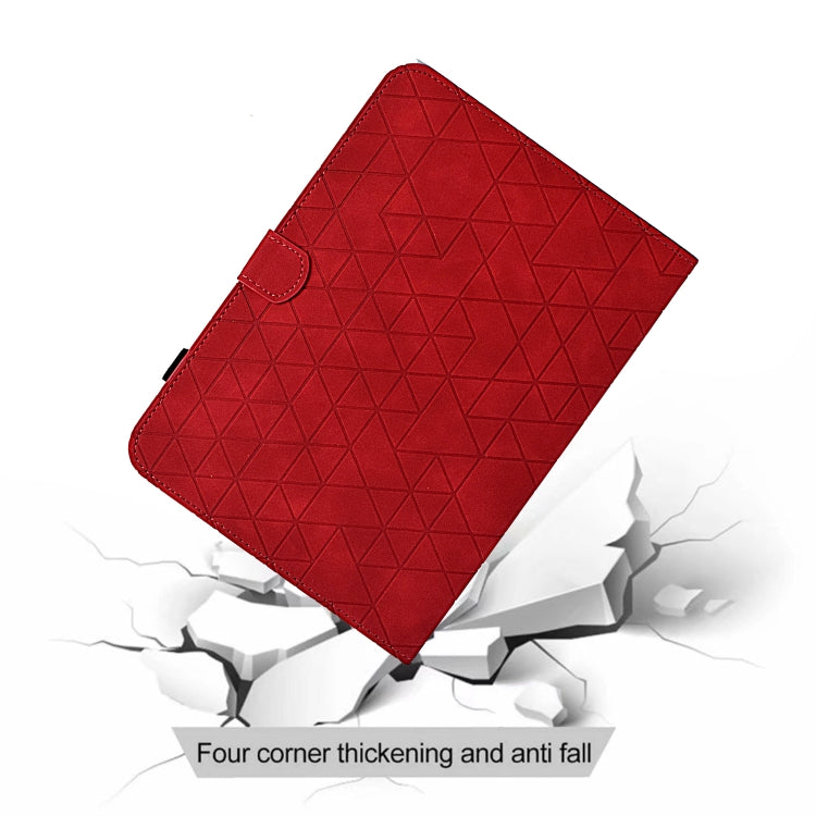 For iPad Pro 11 2024 Rhombus TPU Smart Leather Tablet Case(Red) - iPad Pro 11 2024 Cases by PMC TechLife | Online Shopping South Africa | PMC TechLife | Buy Now Pay Later Mobicred