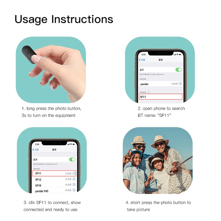 Yesido SF11 Retractable Bluetooth Tripod Phone Live Broadcast Selfie Stand(Black) - Selfie Sticks by Yesido | Online Shopping South Africa | PMC TechLife | Buy Now Pay Later Mobicred