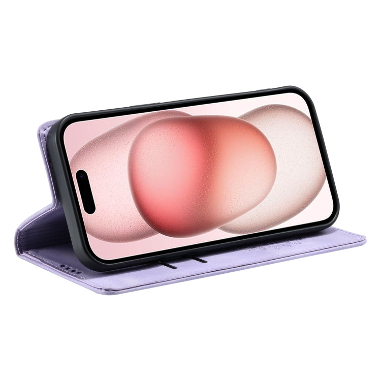 For iPhone 16 Pro Max Totem Embossed Magnetic Leather Phone Case(Purple) - iPhone 16 Pro Max Cases by PMC TechLife | Online Shopping South Africa | PMC TechLife | Buy Now Pay Later Mobicred