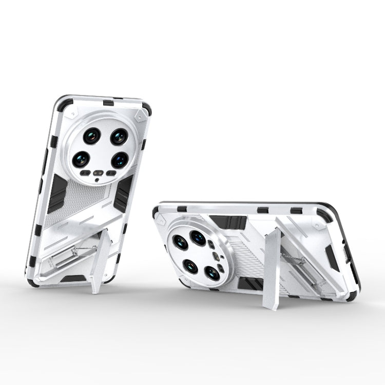 For Xiaomi 14 Ultra 5G Punk Armor 2 in 1 PC + TPU Phone Case with Holder(White)