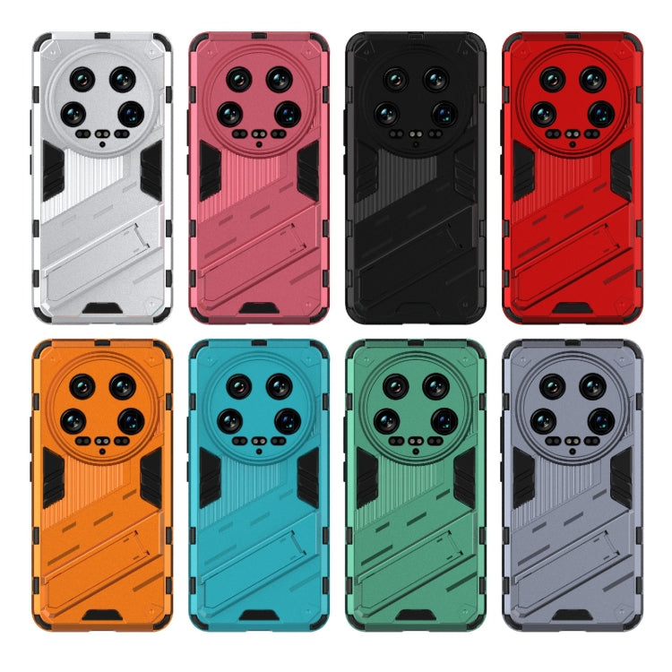 For Xiaomi 14 Ultra 5G Punk Armor 2 in 1 PC + TPU Phone Case with Holder(White)