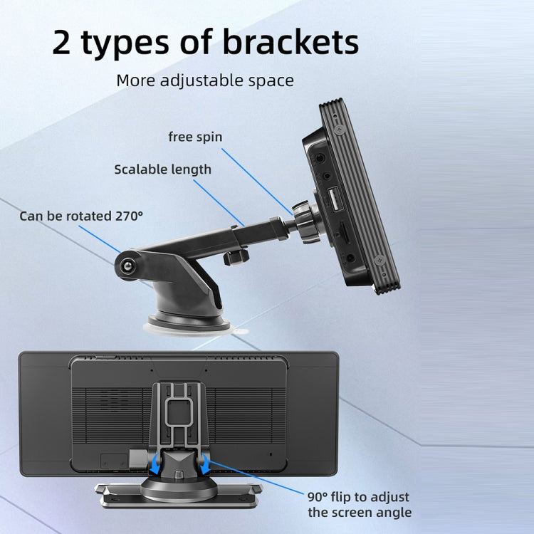 B5303 10.26 inch Portable Car MP5 Player Support CarPlay / Android Auto(Black) - Car MP3 & MP4 & MP5 by PMC TechLife | Online Shopping South Africa | PMC TechLife