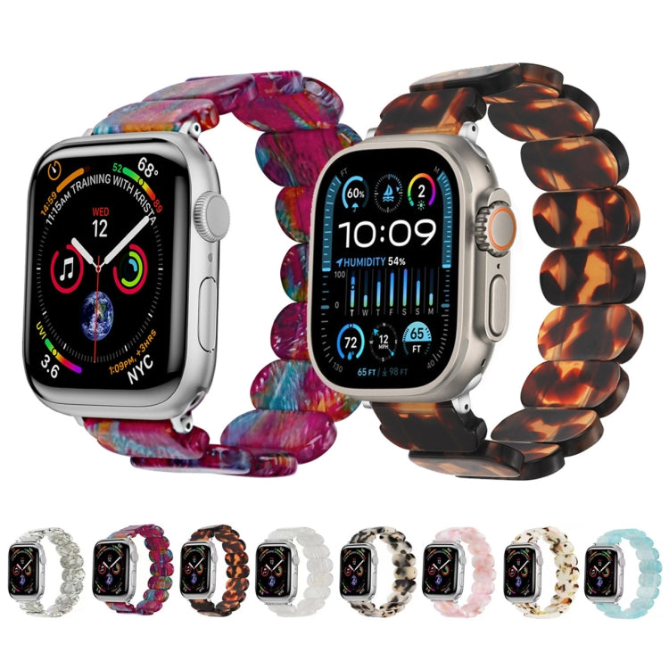 For Apple Watch Series 9 41mm Stretch Rope Resin Watch Band(Pink)