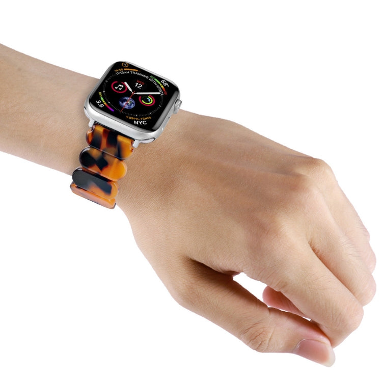 For Apple Watch Series 4 40mm Stretch Rope Resin Watch Band(Pink)