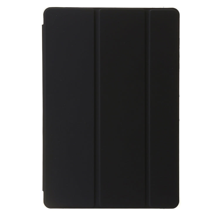 For Huawei Matepad 11 Pro 2024 Clear Acrylic 3-Fold Leather Tablet Case(Black)