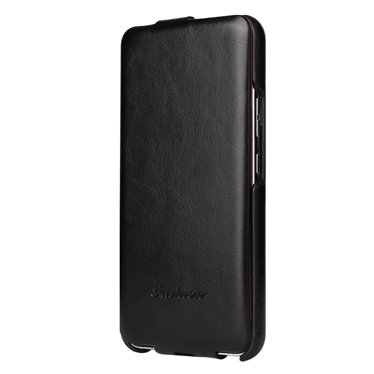 For Samsung Galaxy S24+ 5G Fierre Shann 64 Texture Vertical Flip PU Leather Phone Case(Black)