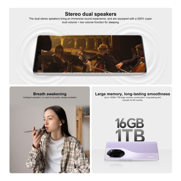 Honor 100 Pro, 12GB+256GB, Screen Fingerprint Identification, 6.78 inch MagicOS 7.2 Snapdragon 8 Gen 2 Octa Core up to 3.19GHz, Network: 5G, NFC, OTG, Support Google Play(Blue) - free shipping - PMc TechLife - Order now!