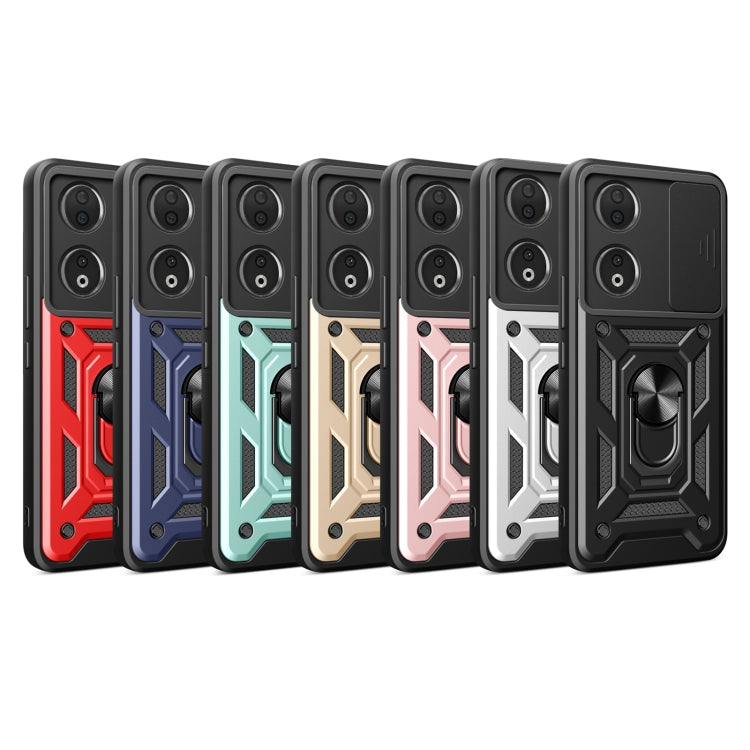 For Honor 90 5G Sliding Camera Cover Design TPU+PC Phone Case(Blue)