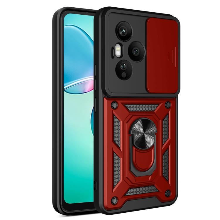 For Honor 400 Pro Global 160.8mm Sliding Camera Cover Design TPU+PC Phone Case(Red)