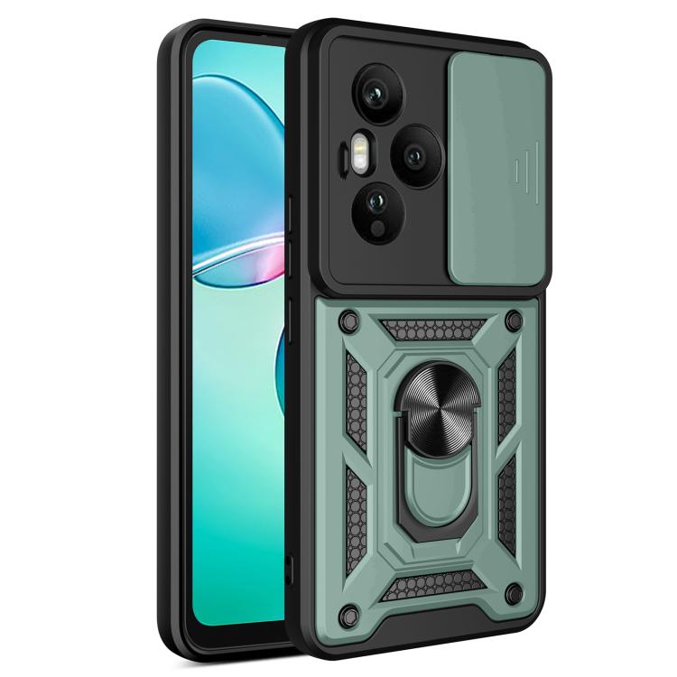 For Honor 400 Pro Global 160.8mm Sliding Camera Cover Design TPU+PC Phone Case(Green)