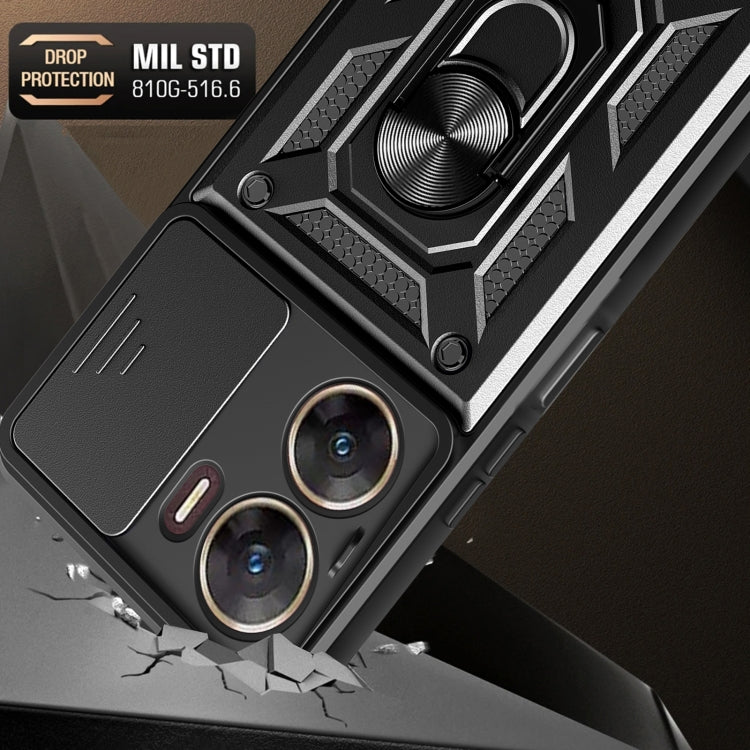 For vivo V29e 5G Global Sliding Camera Cover Design TPU+PC Phone Case(Black) - vivo Cases by PMC TechLife | Online Shopping South Africa | PMC TechLife | Buy Now Pay Later Mobicred