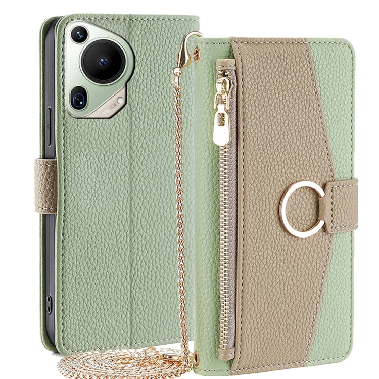 For Huawei Pura 70 Ultra 5G Crossbody Litchi Texture Leather Phone Case(Green)
