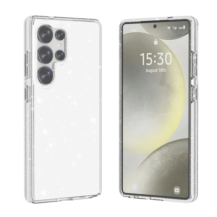For Samsung Galaxy S25 Ultra 5G Shockproof Terminator Glitter Powder Phone Case(White)
