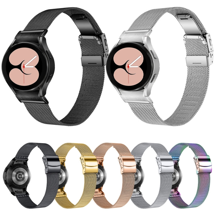 For Samsung Galaxy Watch 6 Quick Release Button Turtle Buckle Milan Watch Band(Gold) - free shipping - PMC TechLife - Order now!