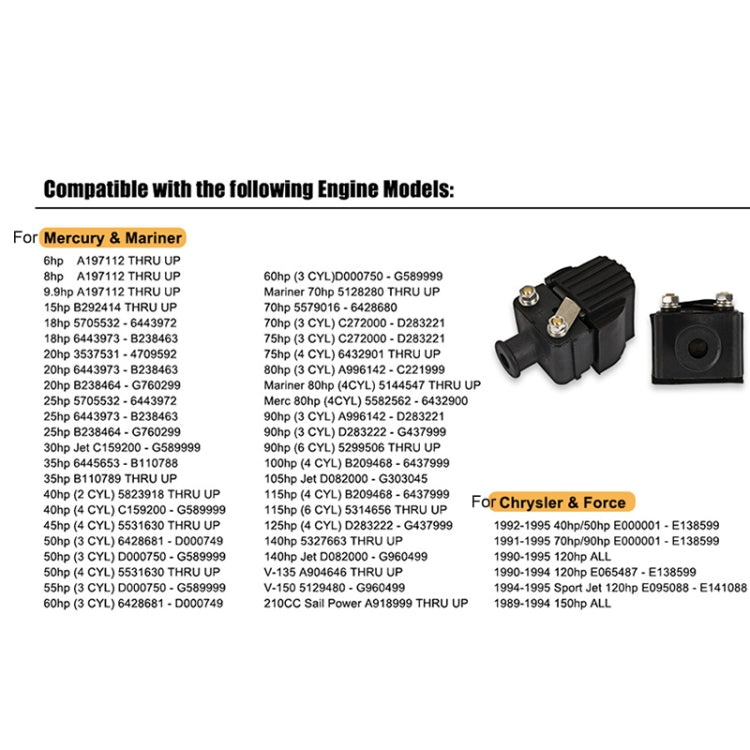 A6943 Car Ignition Coils 339-832757A for Mercury(Black) - Ignition System by PMC TechLife | Online Shopping South Africa | PMC TechLife | Buy Now Pay Later Mobicred