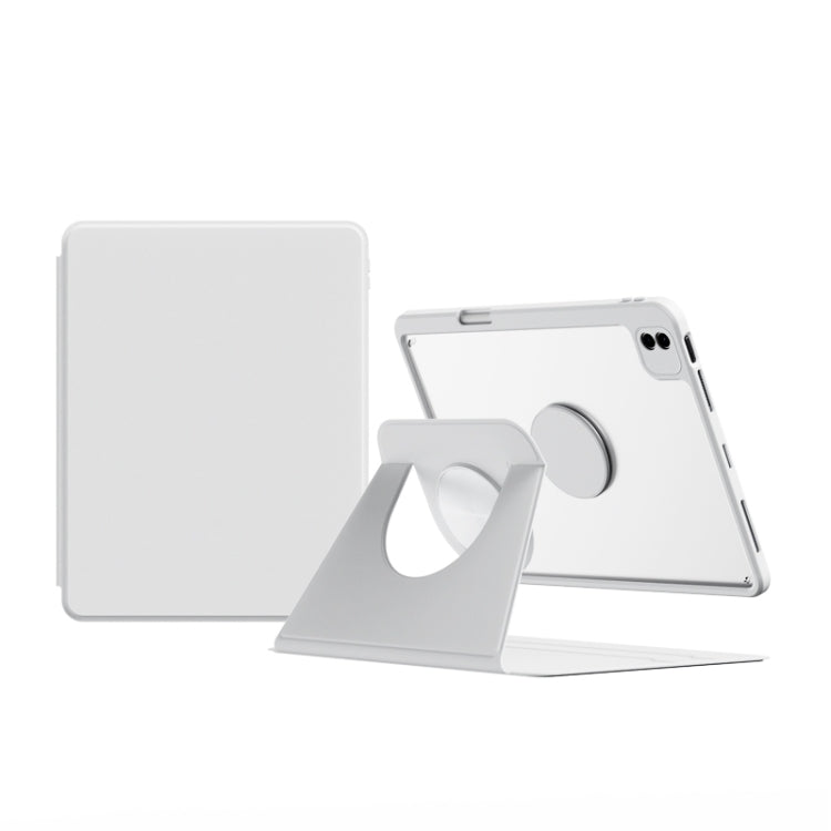 For iPad Air 11 2024 / iPad Pro 11 Detachable Magnetic Rotation Smart Leather Tablet Case(White)