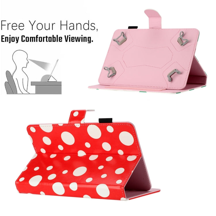 10 inch Dot Pattern Leather Tablet Case(Red White Dot) - 10 - 11 inch by PMC Jewellery | Online Shopping South Africa | PMC Jewellery | Buy Now Pay Later Mobicred