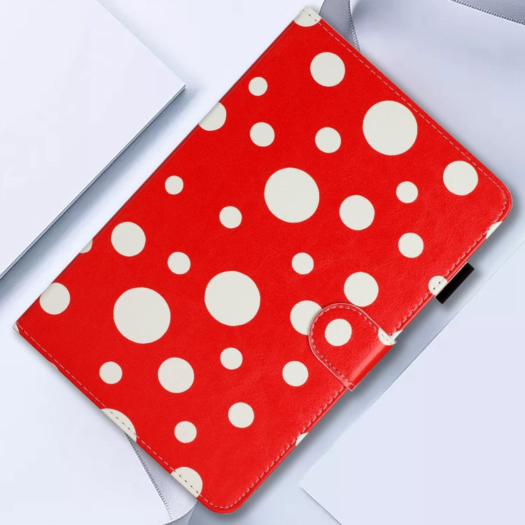 10 inch Dot Pattern Leather Tablet Case(Red White Dot) - 10 - 11 inch by PMC Jewellery | Online Shopping South Africa | PMC Jewellery | Buy Now Pay Later Mobicred