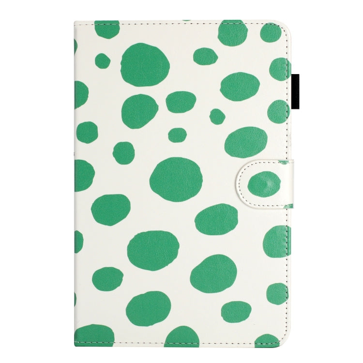 10 inch Dot Pattern Leather Tablet Case(White Green Dot) - 10 - 11 inch by PMC Jewellery | Online Shopping South Africa | PMC Jewellery | Buy Now Pay Later Mobicred