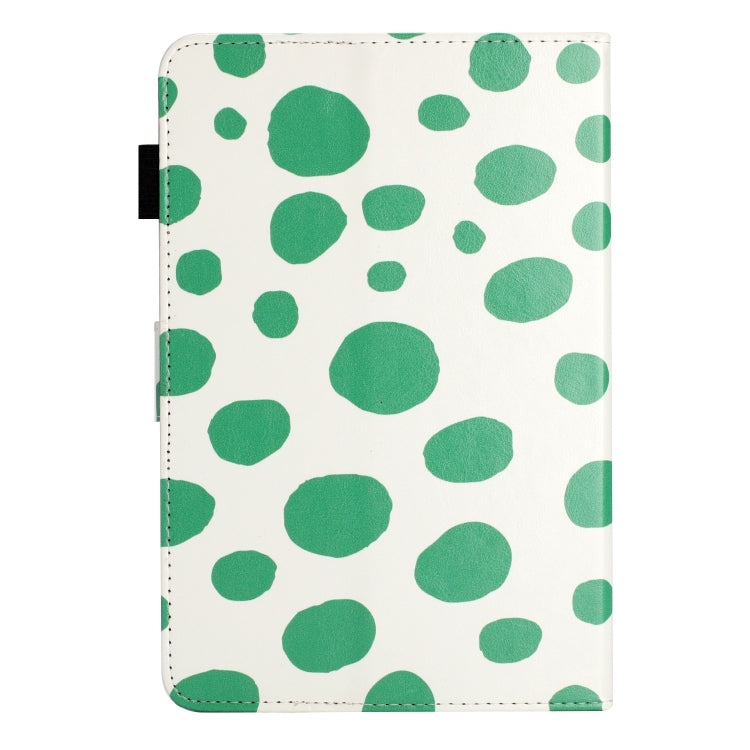 10 inch Dot Pattern Leather Tablet Case(White Green Dot) - 10 - 11 inch by PMC Jewellery | Online Shopping South Africa | PMC Jewellery | Buy Now Pay Later Mobicred
