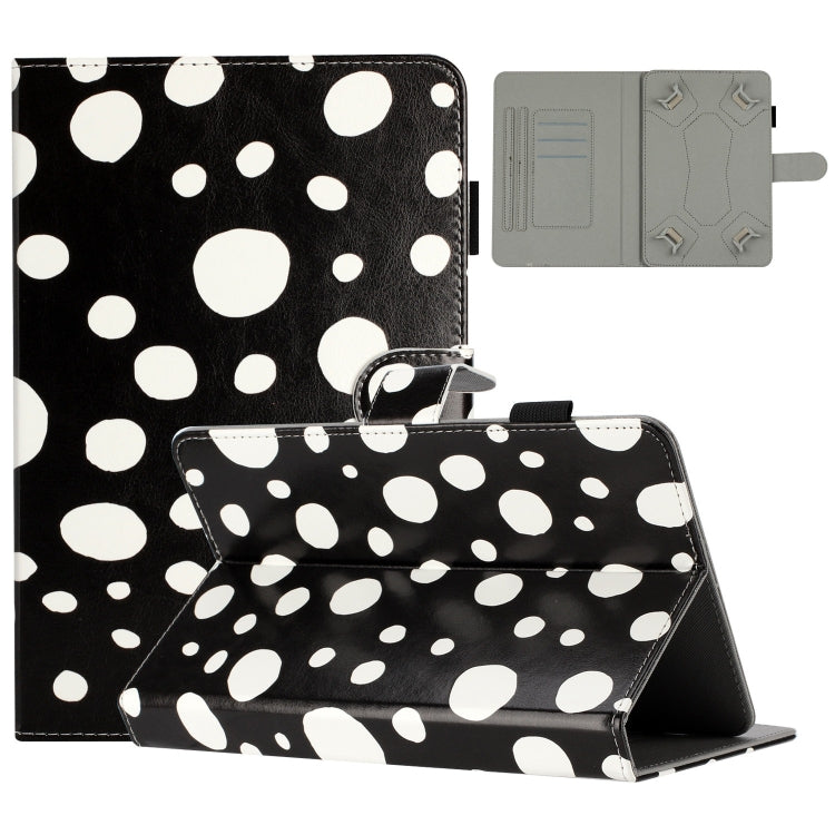 10 inch Dot Pattern Leather Tablet Case(Black White Dot) - 10 - 11 inch by PMC Jewellery | Online Shopping South Africa | PMC Jewellery | Buy Now Pay Later Mobicred