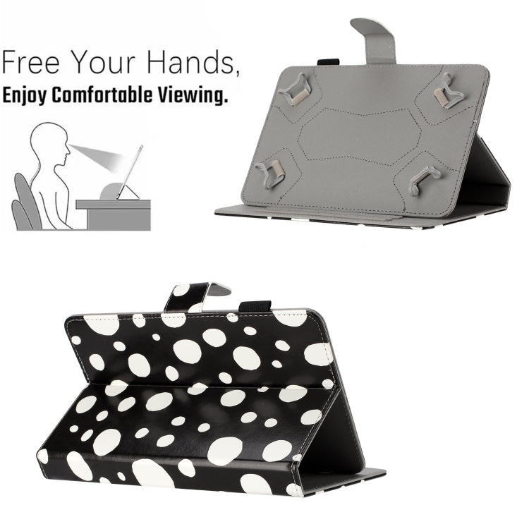 10 inch Dot Pattern Leather Tablet Case(Black White Dot) - 10 - 11 inch by PMC Jewellery | Online Shopping South Africa | PMC Jewellery | Buy Now Pay Later Mobicred