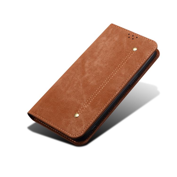 For Motorola Moto G56 5G Denim Texture Flip Leather Phone Case(Brown) - free shipping - PMC TechLife - Order now!