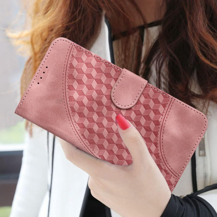 For Motorola Edge 5G 2024 YX0060 Elephant Head Embossed Phone Leather Case with Lanyard(Pink) - Motorola Cases by PMC Jewellery | Online Shopping South Africa | PMC Jewellery | Buy Now Pay Later Mobicred