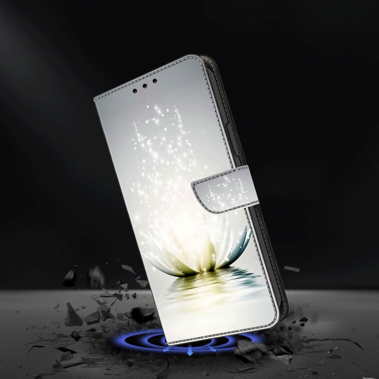 For Honor Magic6 Lite Crystal 3D Shockproof Protective Leather Phone Case(Light Lotus)