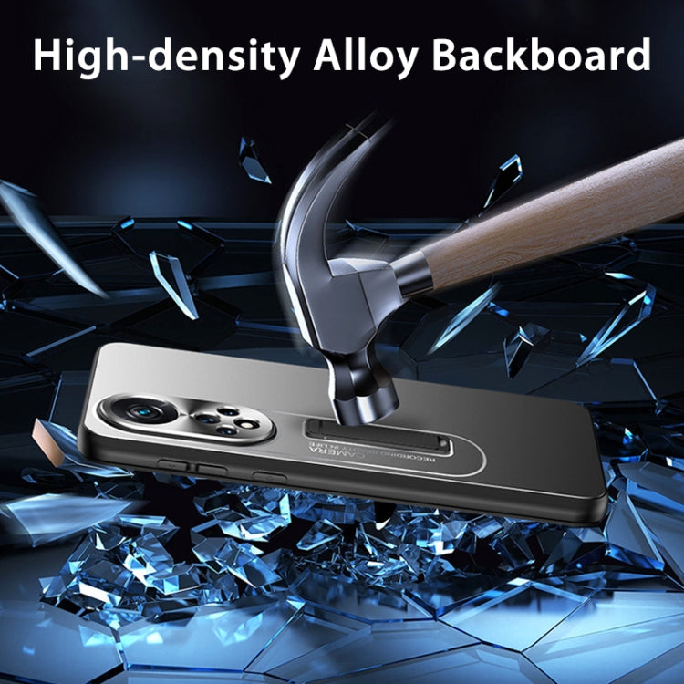 For vivo X100 Frosted Metal Hybrid TPU Holder Phone Case(Silver)