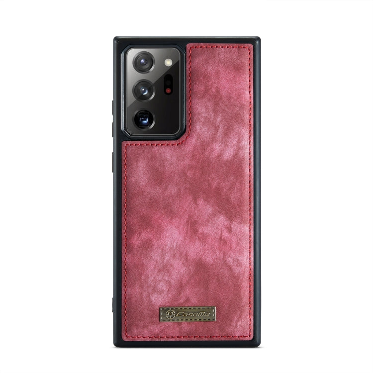 For Samsung Galaxy Note20 Ultra CaseMe-008 Detachable Multifunctional Horizontal Flip Leather Case with Card Slot & Holder & Zipper Wallet & Photo Frame(Red)