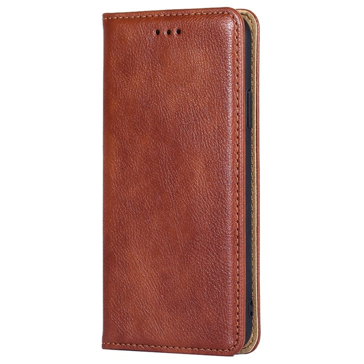 For Huawei Pura 70 Gloss Oil Solid Color Magnetic Leather Phone Case(Brown)