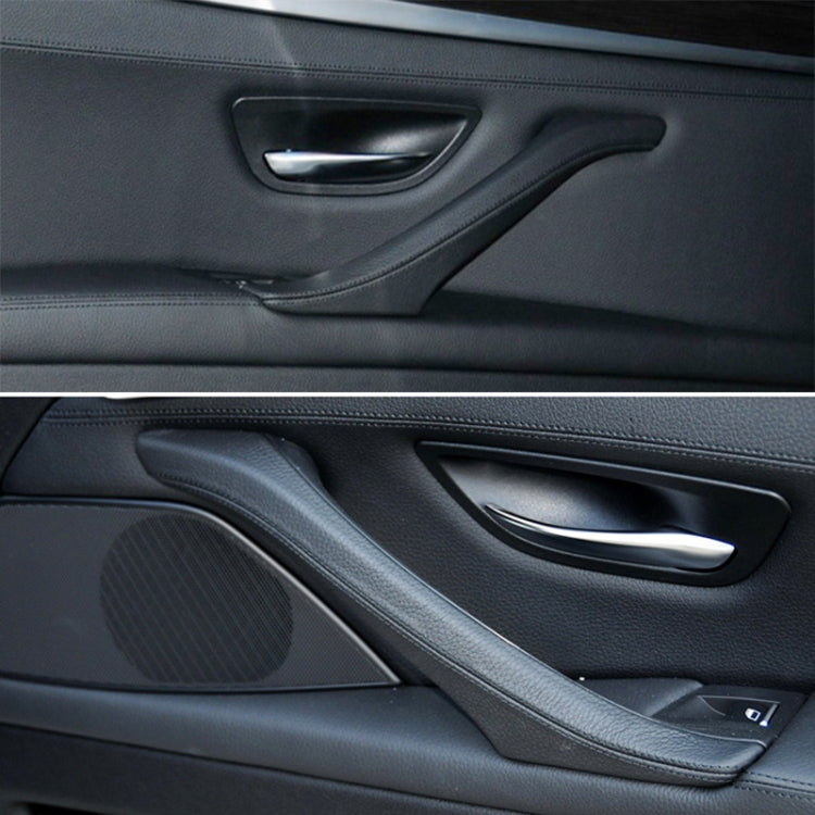 For BMW F10 / F18 5 Series 7pcs Car Inside Doors Handle Pull Trim Cover, Right Driving, 51417225874(Mocha Color)