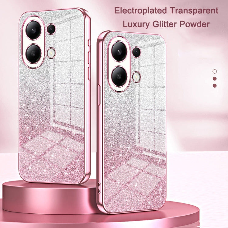 For Xiaomi Redmi Note 7 / Note 7 Pro Gradient Glitter Powder Electroplated Phone Case(Silver)