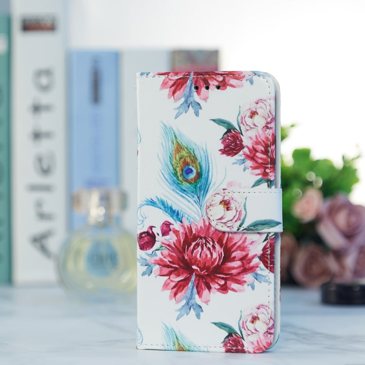 For Blackview A53 Pro Painted Pattern Horizontal Flip Leather Phone Case(Peacock Flower)