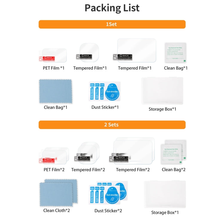 For Insta360 Ace Sunnylife 3 in 1 Rear & Front Screen Lens Explosion proof Film(2 Sets) - Protective Film & Stickers by Sunnylife | Online Shopping South Africa | PMC TechLife | Buy Now Pay Later Mobicred