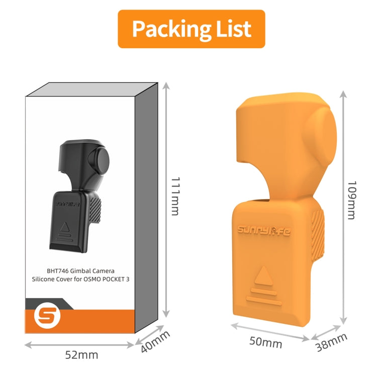 For DJI Osmo Pocket 3 Sunnylife OP3-BHT746 Silicone Protective Case(Black) - Case & Bags by Sunnylife | Online Shopping South Africa | PMC TechLife | Buy Now Pay Later Mobicred