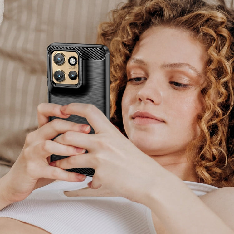 For Motorola Edge 50 Neo Carbon Fiber Brushed Texture TPU Phone Case(Black) - free shipping - PMC TechLife - Order now!