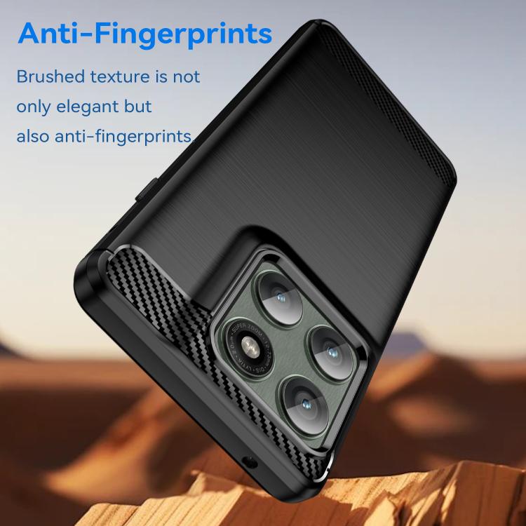 For Motorola Edge 5G 2025 Carbon Fiber Brushed Texture TPU Phone Case(Black)
