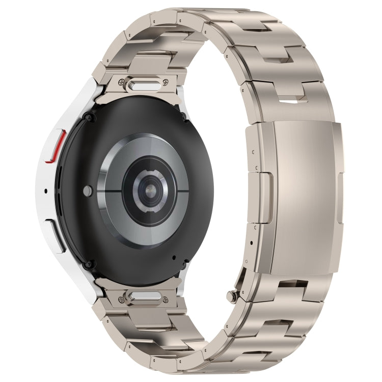 For Samsung Galaxy Watch6/6 Classic/5/5 Pro Button Style Titanium Steel Metal Watch Band(Titanium Color)