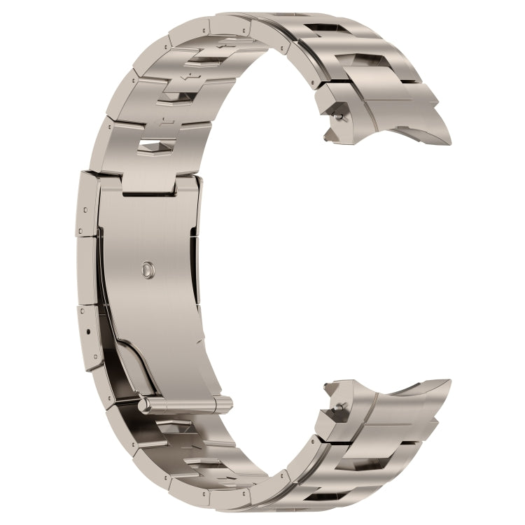 For Samsung Galaxy Watch6/6 Classic/5/5 Pro Button Style Titanium Steel Metal Watch Band(Titanium Color)