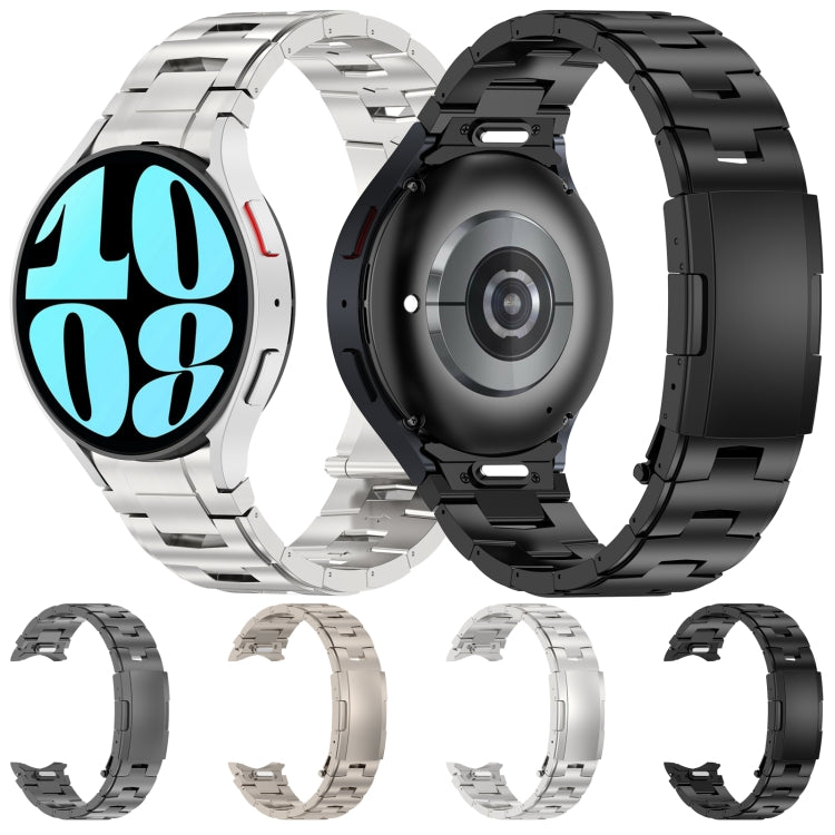 For Samsung Galaxy Watch6/6 Classic/5/5 Pro Button Style Titanium Steel Metal Watch Band(Titanium Color)