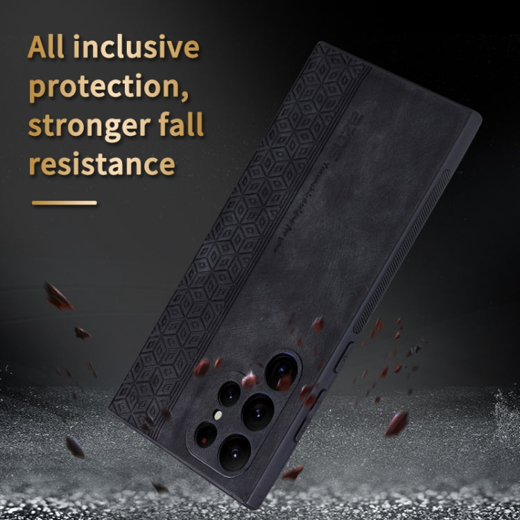 For Samsung Galaxy S24 Ultra 5G AZNS 3D Embossed Skin Feel Phone Case(Purple)