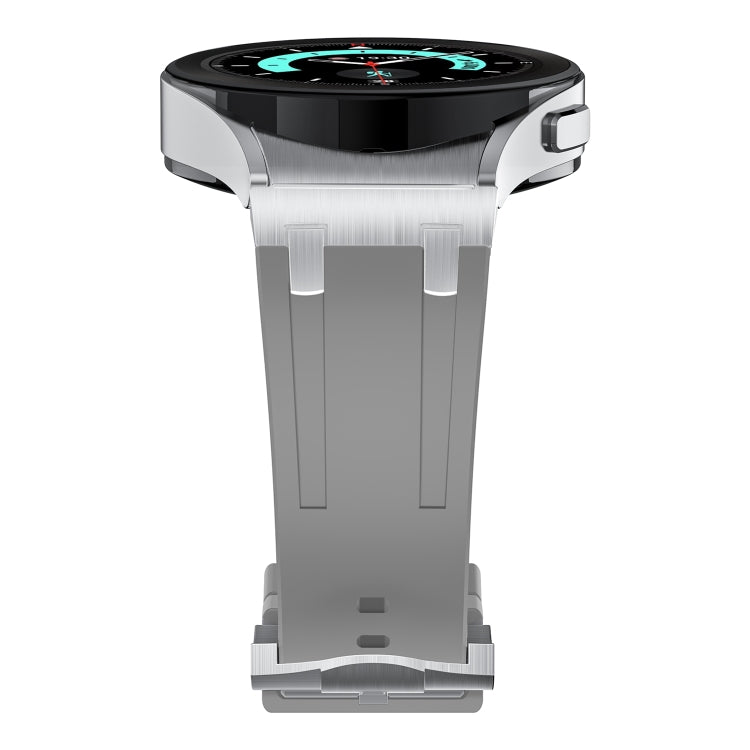 For Samsung Galaxy watch 4 / 5 / 6 AP Series Liquid Silicone Watch Band(Silver Grey)