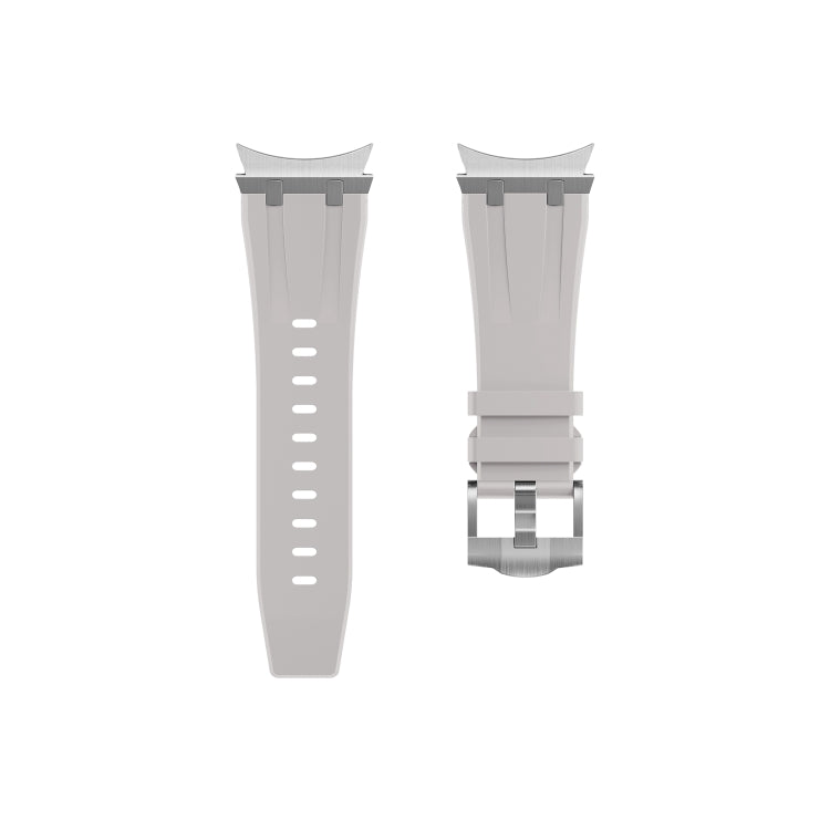 For Samsung Galaxy watch 4 / 5 / 6 AP Series Liquid Silicone Watch Band(Silver Starlight)