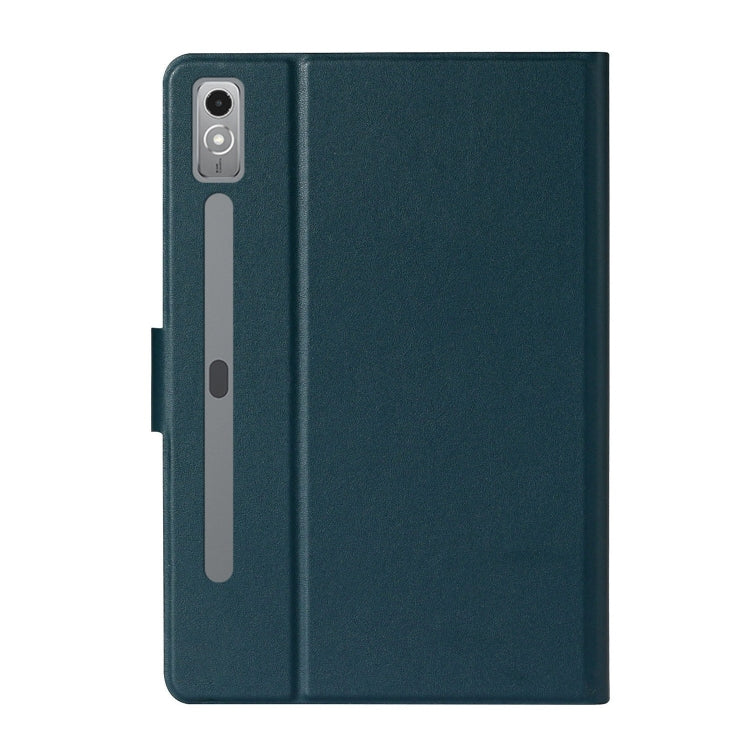 For Lenovo Tab P12 2023 / TB370FU Pure Color Smart Leather Tablet Case(Deep Green)