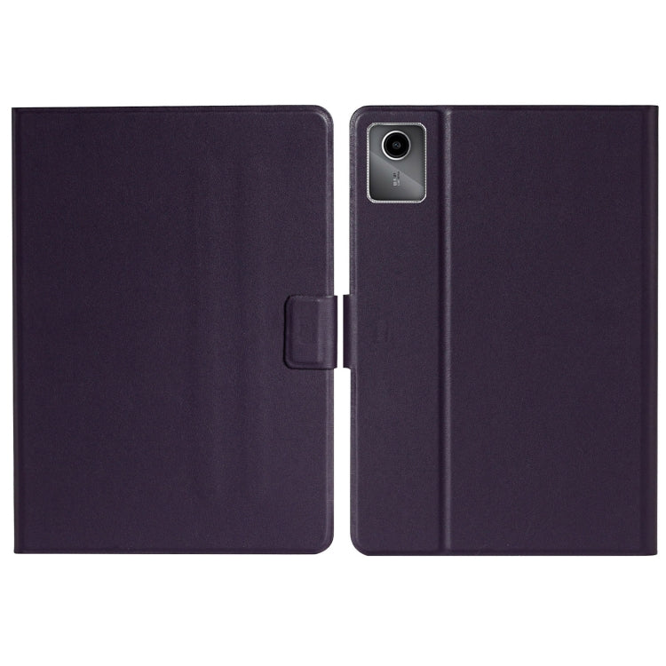 For Lenovo Tab M11/ Xiaoxin Pad 11 2024 Pure Color Smart Leather Tablet Case(Purple)