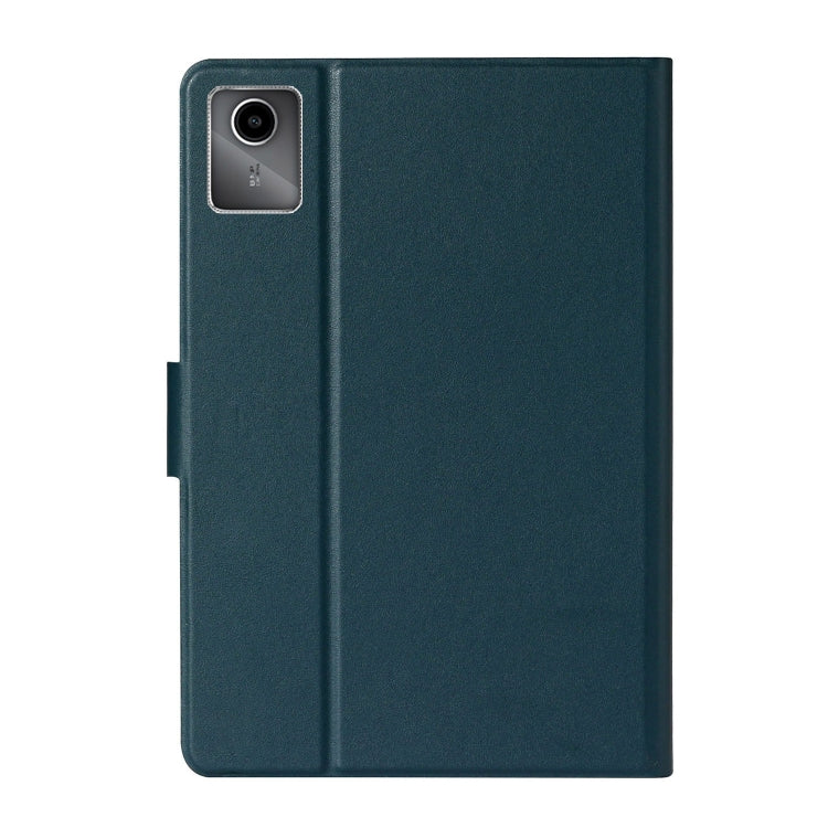 For Lenovo Tab M11/ Xiaoxin Pad 11 2024 Pure Color Smart Leather Tablet Case(Deep Green)